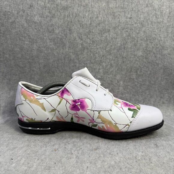 Footjoy Golf Shoe Women Size 6 White Floral Tailored Collection Soft Spike Cleat - Picture 6 of 9